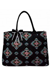 Large Quilted Tote Bag-WSR3907/BK